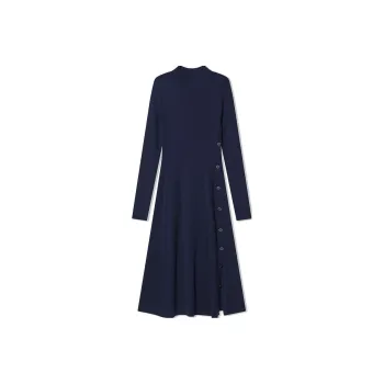 COVERINS Long Sleeved Dresses Women's Navy Blue