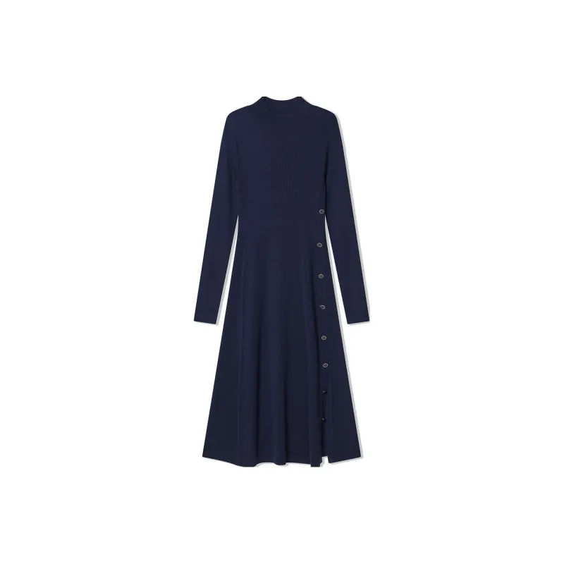 COVERINS Long Sleeved Dresses Women's Navy Blue-0