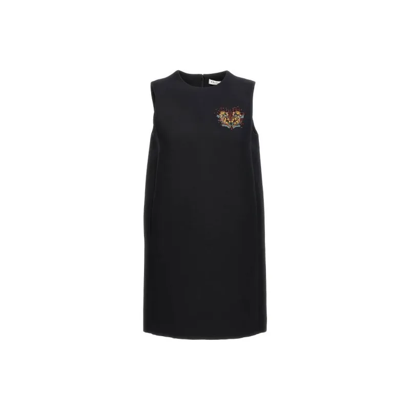 DIOR Sleeveless Dress Women's Black-0