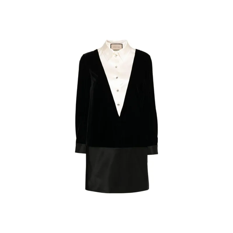 GUCCI Long-Sleeved Dresses Women's Black-0
