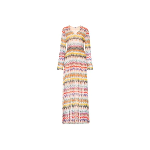 M Missoni 배색 여성 긴팔 원피스