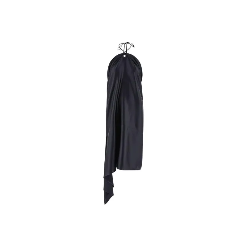 Ferragamo Asymmetric Satin Dress-0
