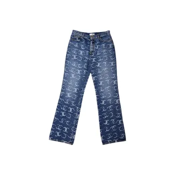 CHANEL 23 Fall And Winter 23B Jeans Women's Dark Blue
