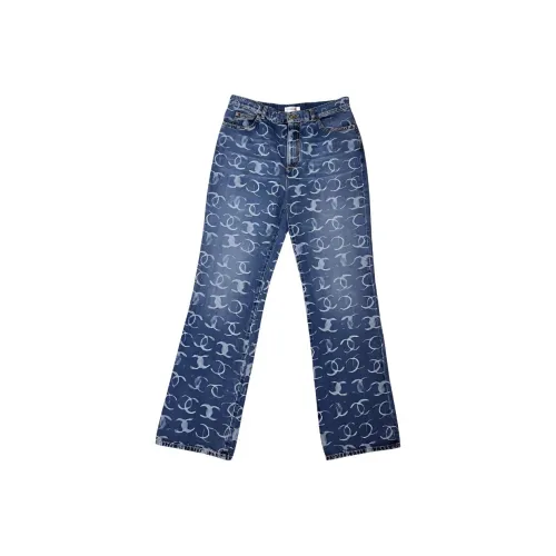 CHANEL 23 Fall And Winter 23B Jeans Women's Dark Blue