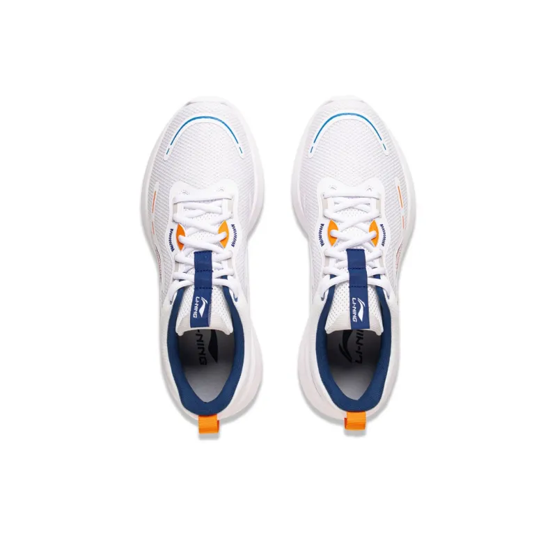 LiNing Anti Slip Wear Resistant Low Top Casual Running Shoes Men's Standard White-4