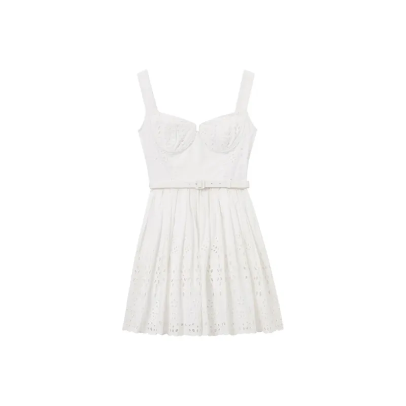 Self portrait Broderie Anglaise Mini Dress-0