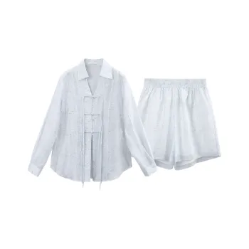 A Paradise For Awakening Casual Suit Women's Blue