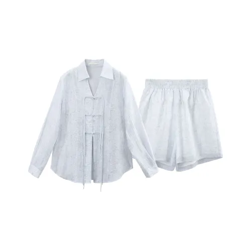 A Paradise For Awakening Casual Suit Women's Blue