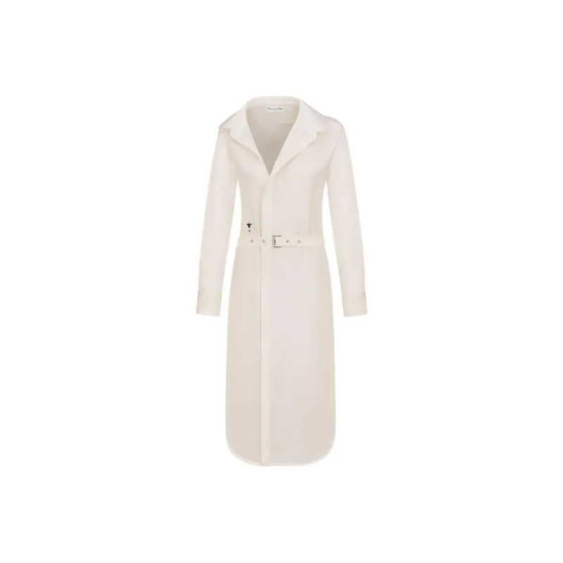 DIOR Long Sleeved Dresses Women's Beige-0