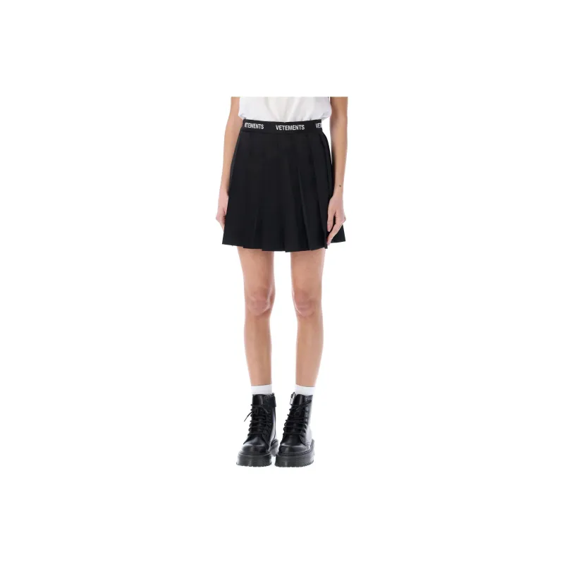 Vetements Casual Short Skirts Women's Black-0