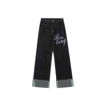 Ctbcaptainbeer Jeans Women's Black 2[Cuffed Pants]