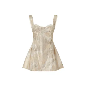 GCDS Mina Bell Crystal embellished Minidress