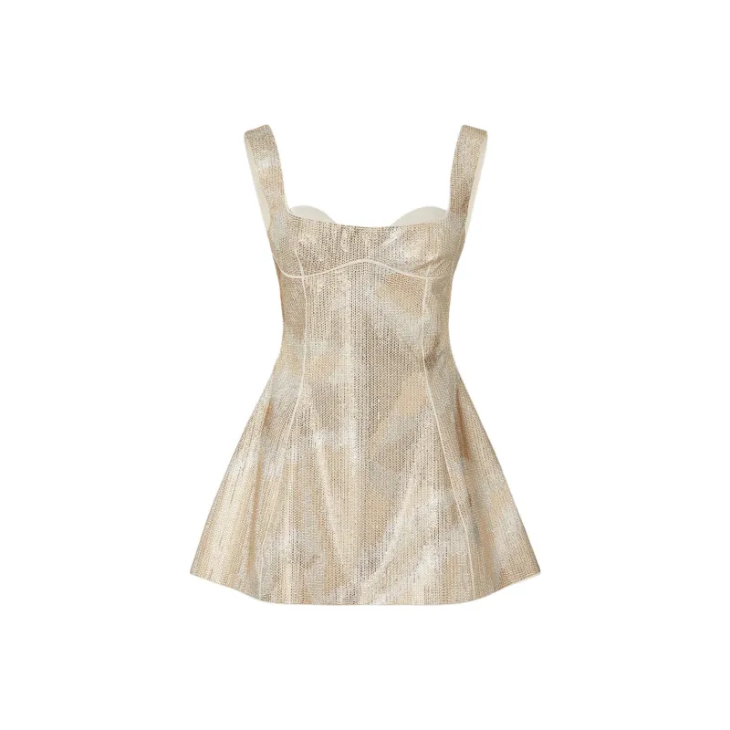 GCDS Mina Bell Crystal embellished Minidress-0