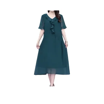Mapping Short-Sleeved Dresses Women's Green