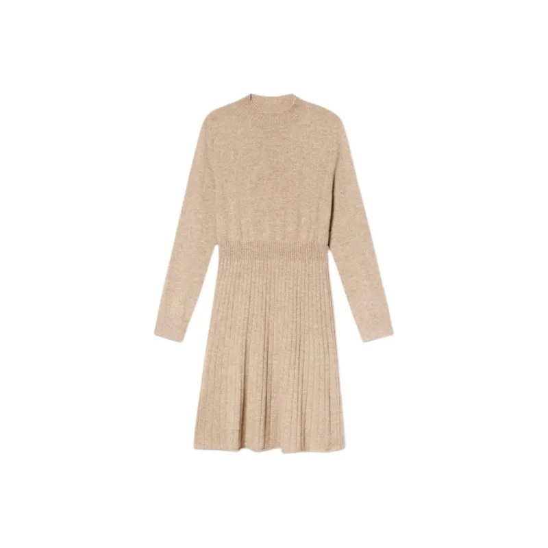 PSALTER Long Sleeved Dress Women's Original Cashmere Color-0