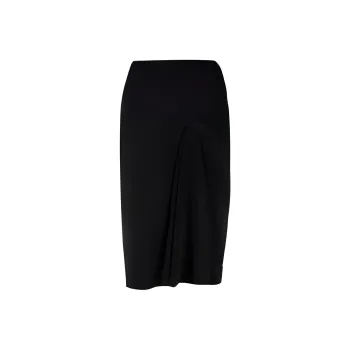 VERSACE High Waist Pinch Pleated Skirt