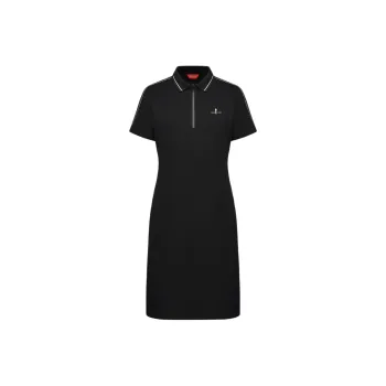 Biyin Leufen Short Sleeved Dress Women's Black