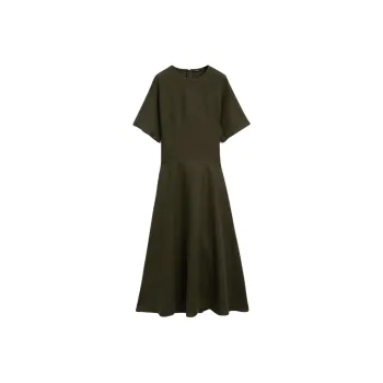 Massimo Dutti Short Sleeved Dresses Women's Green