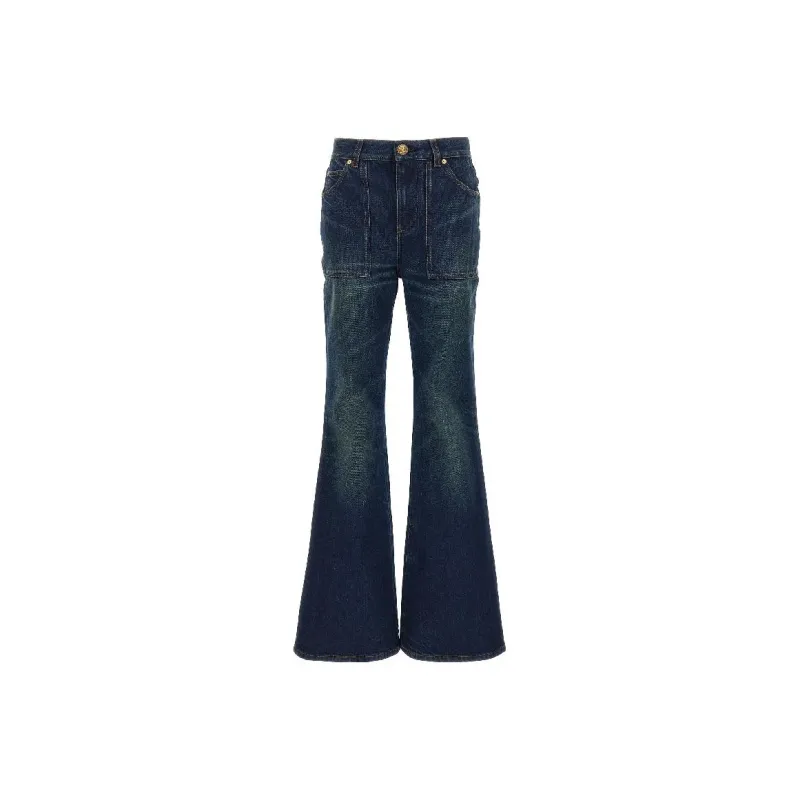 BALMAIN Vintage Flared Denim Jeans 'Blue'-0