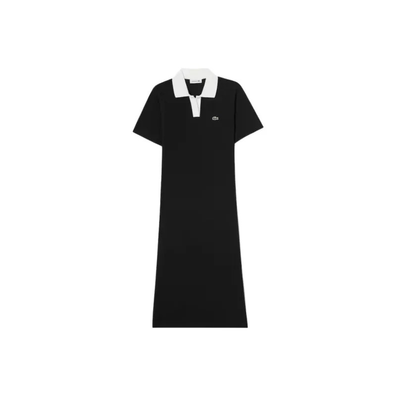 LACOSTE Short Sleeved Dress Women's Black-0