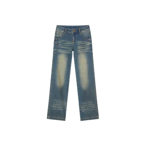 RUNTOTHEFUTURE Jeans Women's Vintage Washed Blue