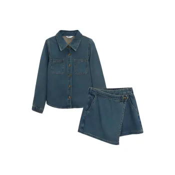 Love To Serve Casual Suit Women's Denim Blue