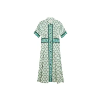 Sandro Short Sleeved Dress Women's Green