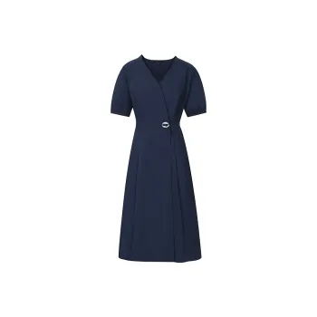 Firststation Short Sleeved Dress Women's Navy Blue