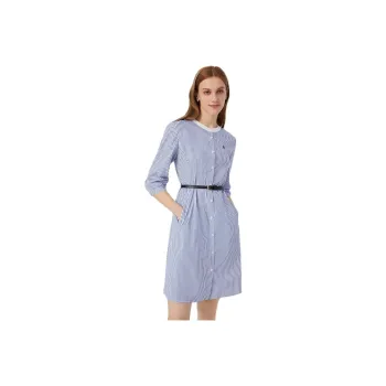 Hush Puppies Long-Sleeved Dresses Women's Blue White