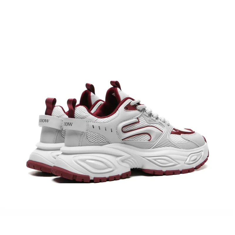 Meixi Abrasion Resistant Breathable Height Increasing Low Top Chunky Sneakers Men's-3