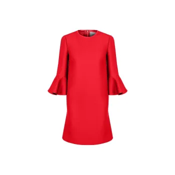 Valentino Short Sleeved Dress Women's Red