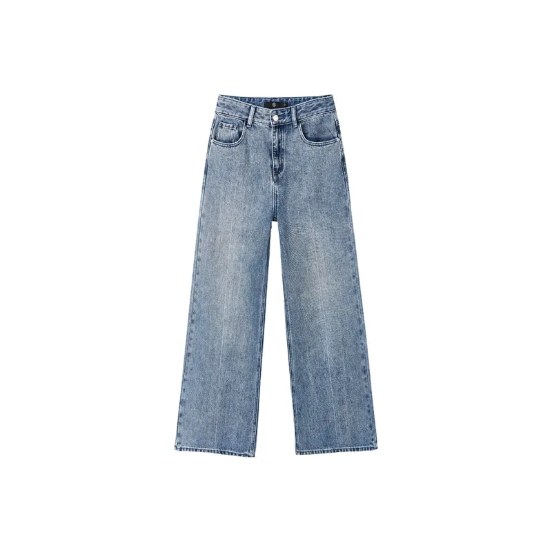 Yu Qianwen Jeans Women's Denim Blue-0