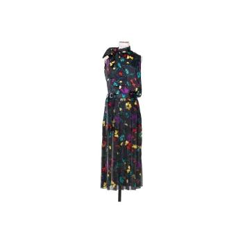 Sacai Floral-print Pleated Dress