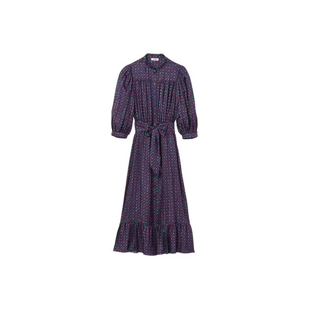 Sandro Scarf-print Midi Dress-0