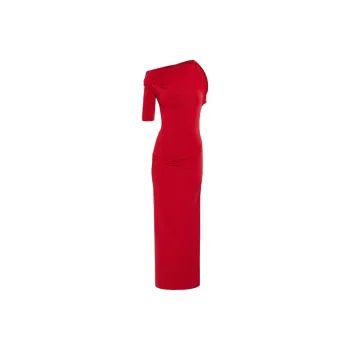 Jacquemus Asymmetrical Draped Dress