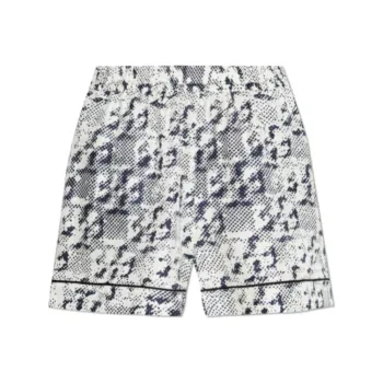 TORY BURCH Logo Printed Straight Leg Shotrs