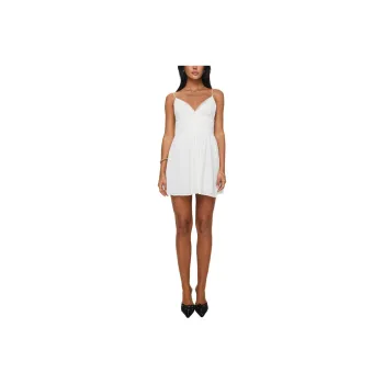 PRINCESS POLLY PATTERSTONE MINI DRESS Slip Dresses Women's White/White