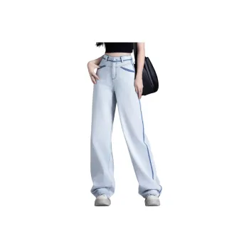 You Cow Me Pants Jeans Women's Light Blue