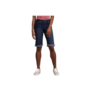 Dickies Perfect Shape Straight Fit Bermuda Jean Shorts 11' Casual Shorts Women's Blue