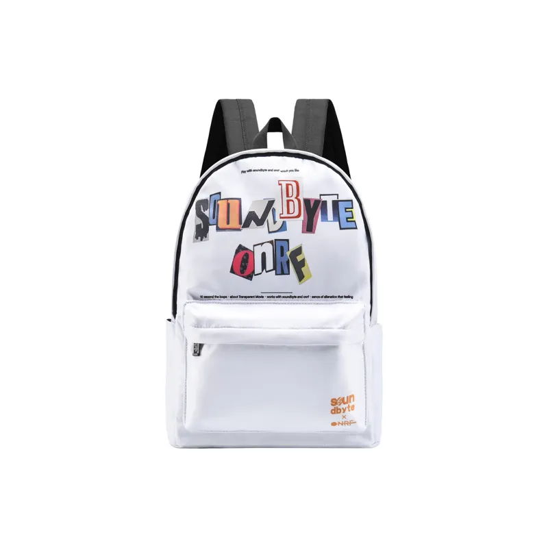 ONRF Polyester Backpack Medium Size Unisex White-0