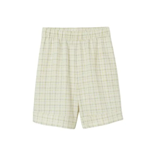 H&M Casual Shorts Women's Cream/Plaid