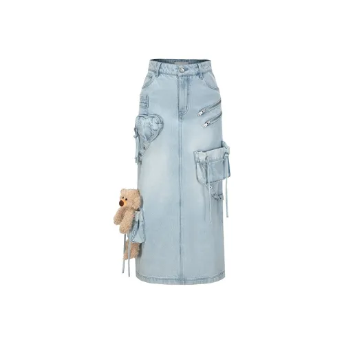 13 DEMARZO Denim Long Skirt Women's