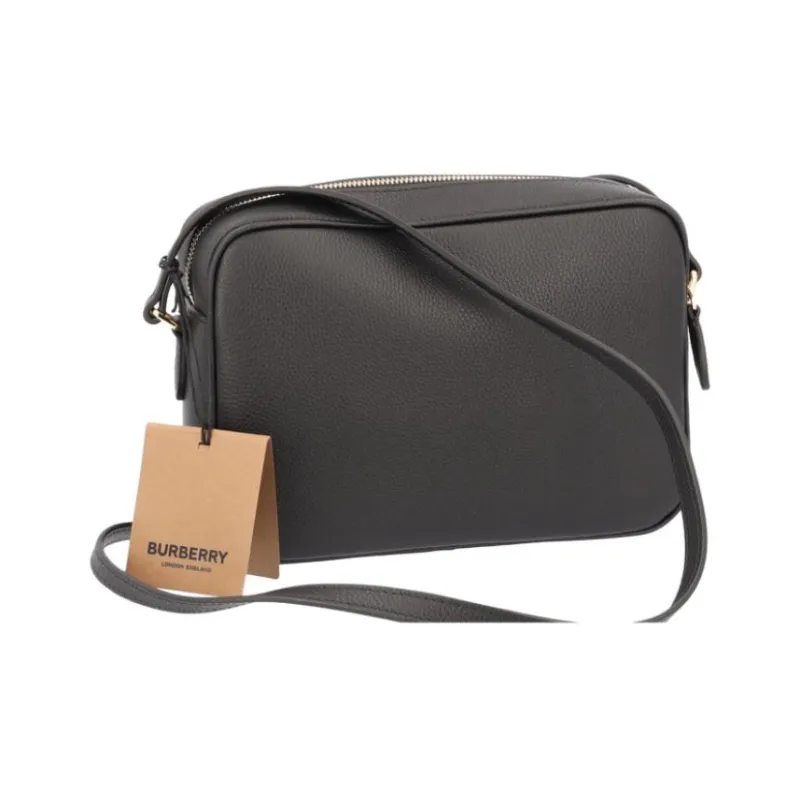 Burberry Leather Camera Bag, Shoulder Bag Women's Black-4