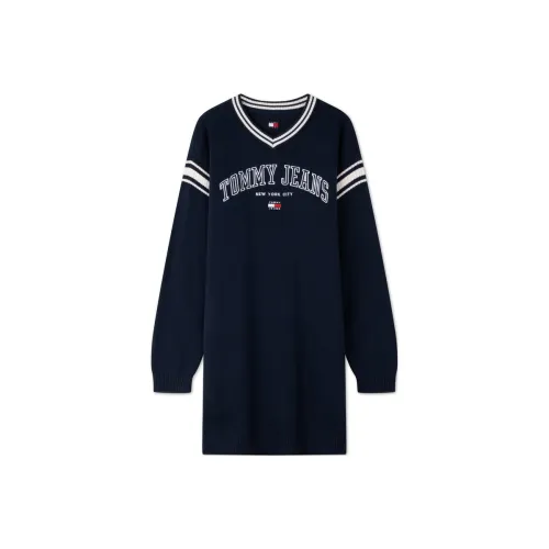 tommy color Hilfiger Long Sleeved Dress Women's Navy Blue