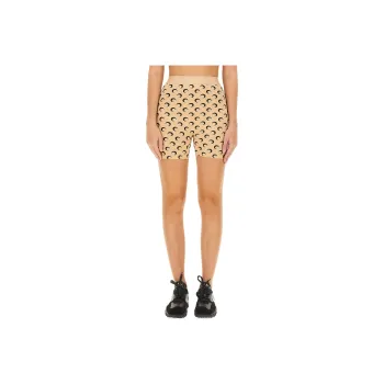 Marine Serre Regenerated All Over Moon Jersey Cyclist Shorts 'Beige'