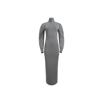 KHAITE Storm High Neck Midi Dress
