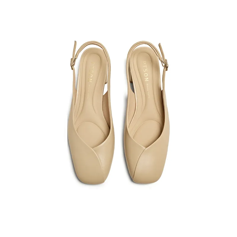 PT'SON High Heels Women's Cream White, Soft Apricot-8