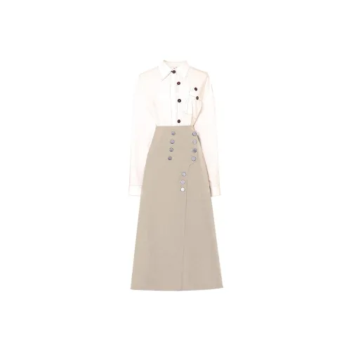 Duffy Fashion Shirt Matching Set Women's Egg Wine