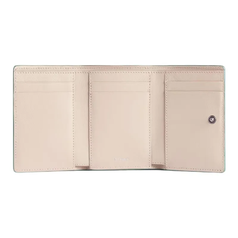 Balenciaga Calfskin Wallet Mini Women's Light Blue-2