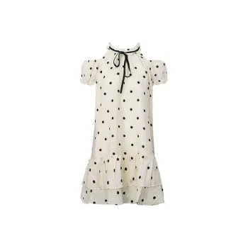 SECFLY OFFICIAL Short Sleeved Dress Women's Ivory